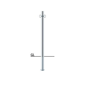 サンポール ピラー 差込式 PA-48S-F11 φ48.6(t1.5) H850