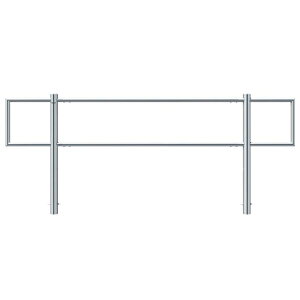 サンポール 単独型横断防止柵 単独型2段ビーム 差込式カギ付 SP-S8SK30-2