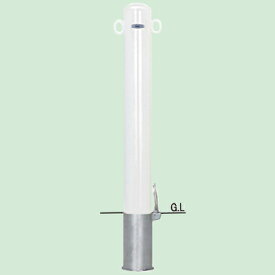 帝金 脱着式フタ付 55-P白 φ114.3×t4.5 H850