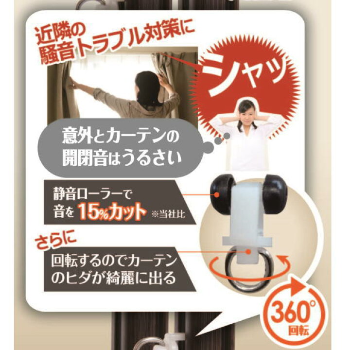楽天市場】フルネス 静音 伸縮カーテンレール 2m ダブル ナチュラル 5 