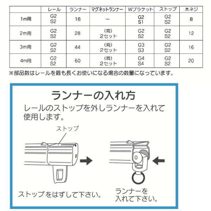楽天市場】フルネス 静音 伸縮カーテンレール 1m ダブル ナチュラル 5 