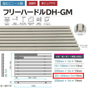ミヅシマ 塩化ビニール製 フリーハードルDH-GM 431-1131 H19・#201〜249 幅201〜249mm×長さ1m×溝蓋仕様高さ19mm