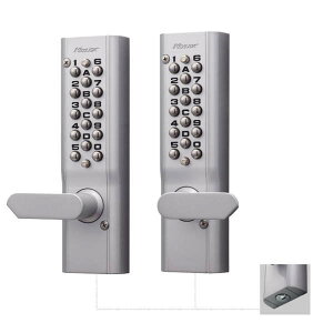 長沢製作所 キーレックス KL1100 自動施錠 両面ボタン 鍵付 レバー 22663M