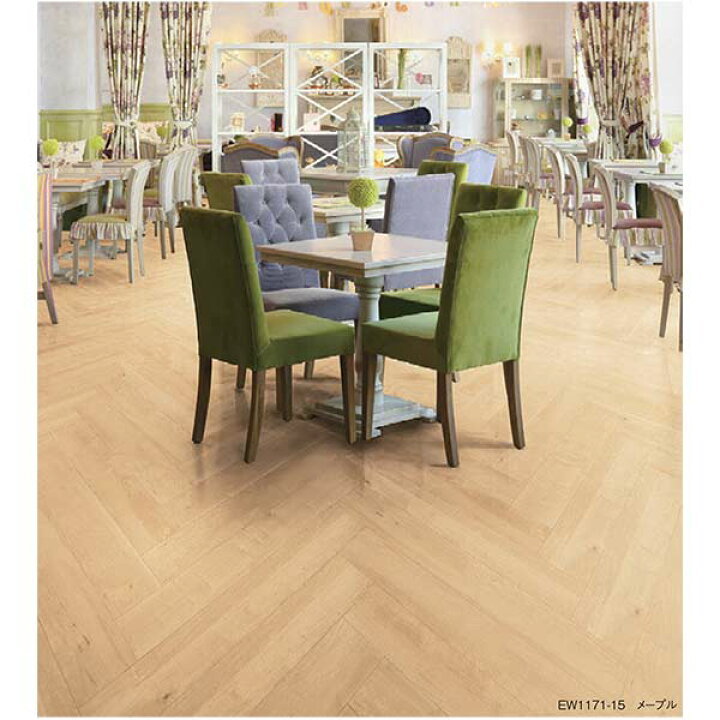 楽天市場】川島織物 ビニル床タイル EXA WOOD メープル 150×914.4mm 
