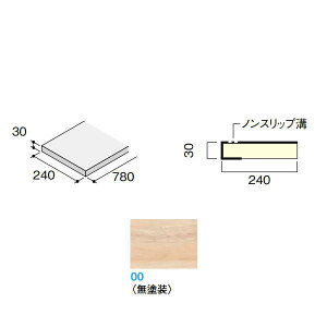 DAIKEN イエリア階段 ハモンド箱型 箱踏板 780 無塗装 4枚入り CR225-K04-00