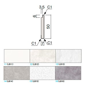 DAIKEN �s�R�Ǎ� �[�ߕ��� �O���r�ILB �ΖځE���ە� 7mm�� 50×4,000mm �i2�{����j WF43-B8����-92