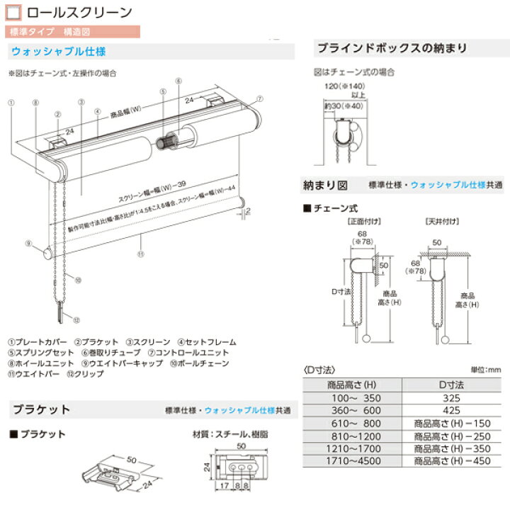 楽天市場】ニチベイ ロールスクリーン コトン遮熱 標準タイプ 