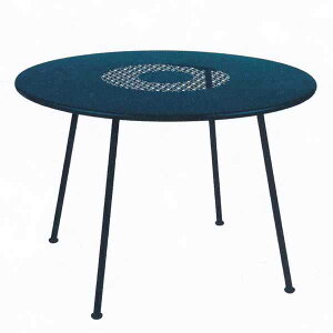 Fermob ロレットテーブル110R/21アカプルコブルー φ1100×H740mm