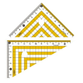 共栄プラスチック カラー三角定規 イエロー CPK-120-Y 1組
