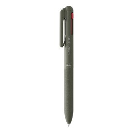 ぺんてる カルム 3色ボールペン 05mm カーキ軸 BXAC35D 1本
