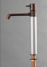 オンリーワンクラブ デザイン水栓 マニル 金古美めっき ロング ヘアライン TK4-1LCS