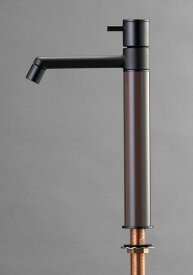 オンリーワンクラブ デザイン水栓 マニル ブラックめっき ロング ダークブラウン TK4-1LKDB