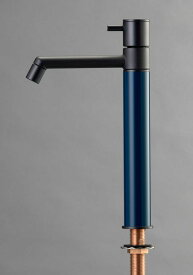 オンリーワンクラブ デザイン水栓 マニル ブラックめっき ロング ネイビー TK4-1LKN