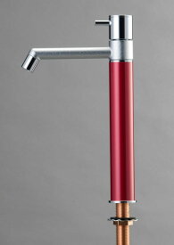 オンリーワンクラブ デザイン水栓 マニル クロムめっき ロング ワインレッド TK4-1LNWR