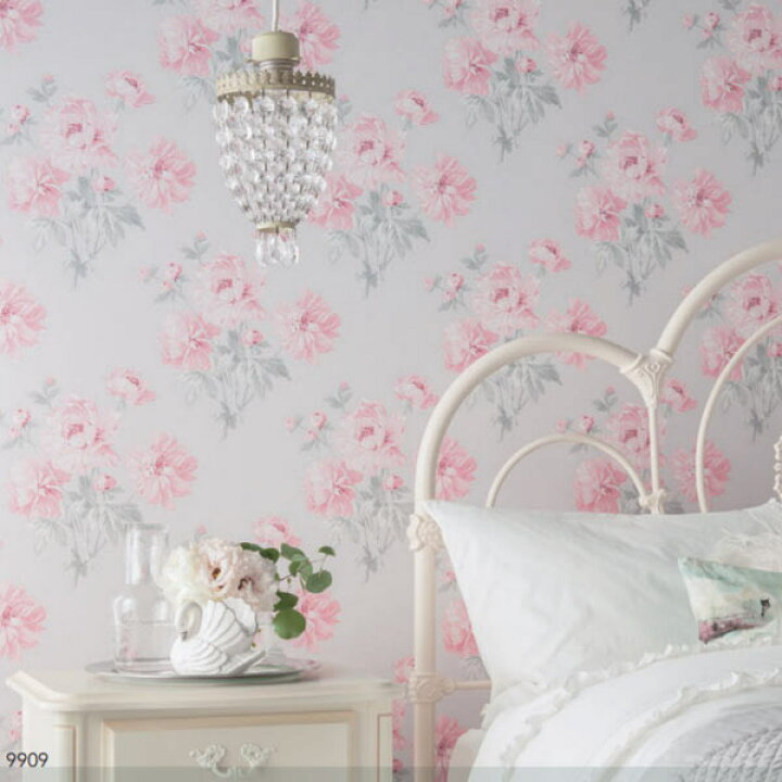 楽天市場 シンコール ローラアシュレイ ビニル壁紙コレクション ベアトリス Bl9909シクラメン 92 5cm巾 1m長 糊なし イーヅカ