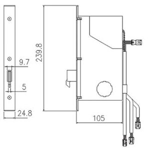 三協アルミ 電気錠関連 モーター錠(上) WD9680-01