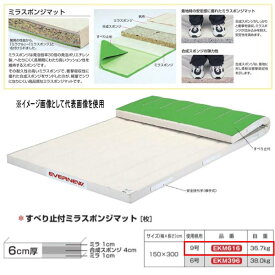 エバニュー すべり止付ミラスポンジマット EKM616 幅150×長300cm 9号帆布