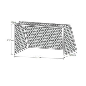 カネヤ ハンドボールゴールネット 亀甲目 K-5059 幅310cm×高210cm×奥行上90cm×奥行下130cm