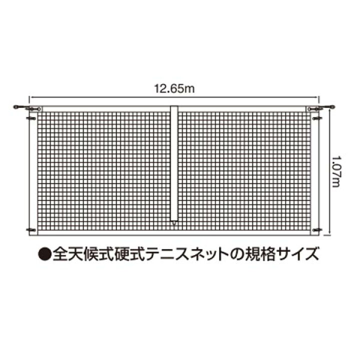 楽天市場】寺西喜商店 全天候式 有結節 テニスネット サイドポール挿入 