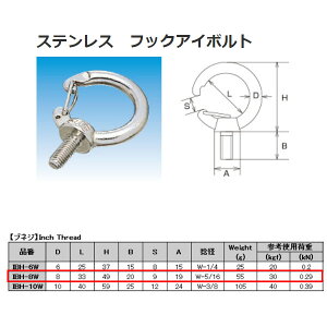 ���{�@�B �t�b�N�A�C�{���g �u�l�W �X�e�����X SUS304 IBH-8W