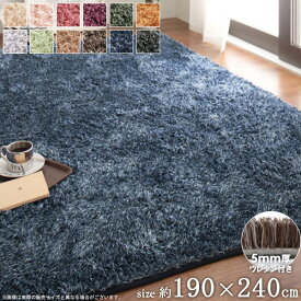 マイクロファイバーラグ ふかふかの贅沢シャギー 190×240 cm (5mm厚)ラグ カーペット ホットカバー ホットカーペットカバー ホットカーペット対応 マイクロファイバーラグ シャギーラグ ウレタン 新生活 works