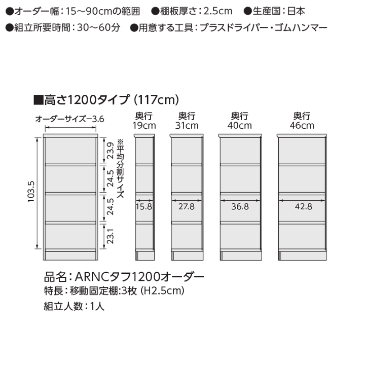 楽天市場】【先着限定クーポンで最大10％OFF】 本棚 オーダー 収納棚