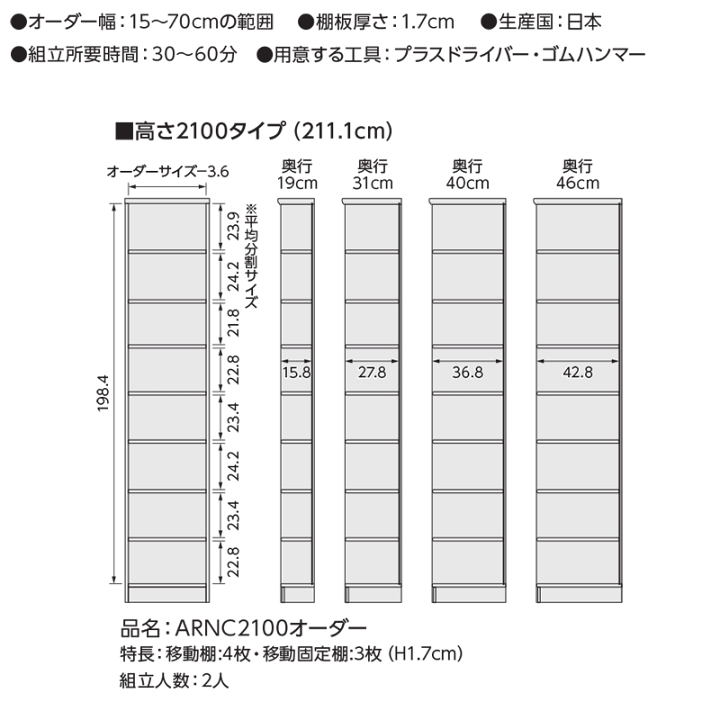 楽天市場】＼P10倍!／ 本棚 オーダー 収納棚 オープンラック 木製 (棚