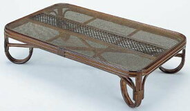 Romantic Rattan 籐 ラタン 籐リビング テーブル 幅150cmタイプ T125B センターテーブル 一人暮らし ダイニングテーブル 和風 和室 ガラス 送料無料