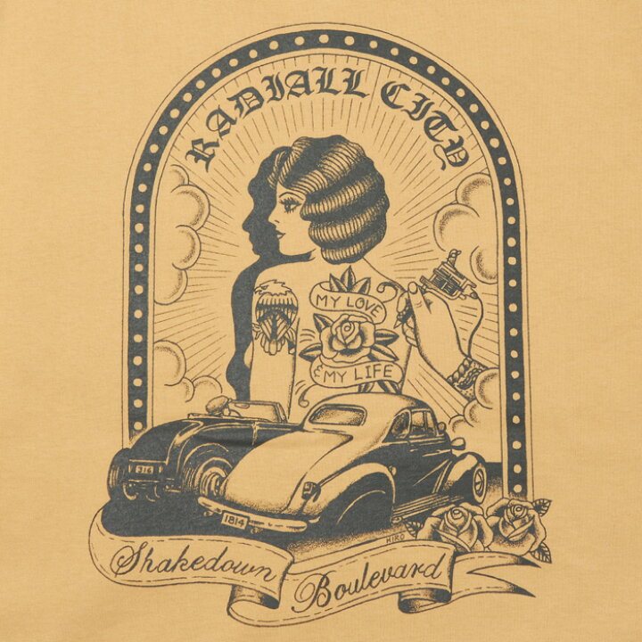 楽天市場】RADIALL ラディアル SHAKEDOWN BOULEVARD - CREW NECK T 