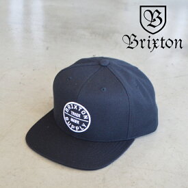 BRIXTON(ブリクストン)OATH III SNAPBACK CAP (BLACK)【スナップバックキャップ 帽子】【ブリクストン キャップ】【定番 人気 シンプル】