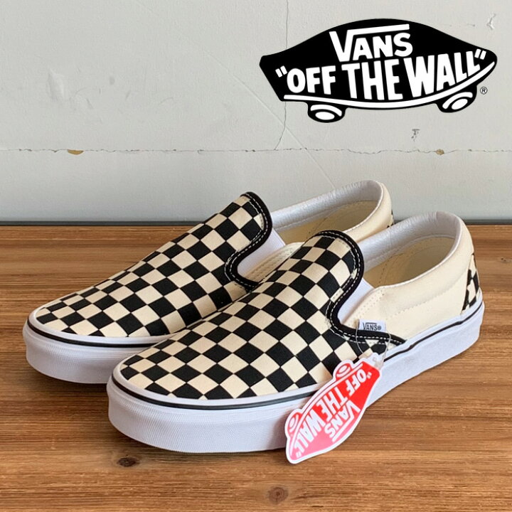 楽天市場】VANS バンズ ヴァンズ SLIP-ON (CHECKERBORD)BLK/WHT 