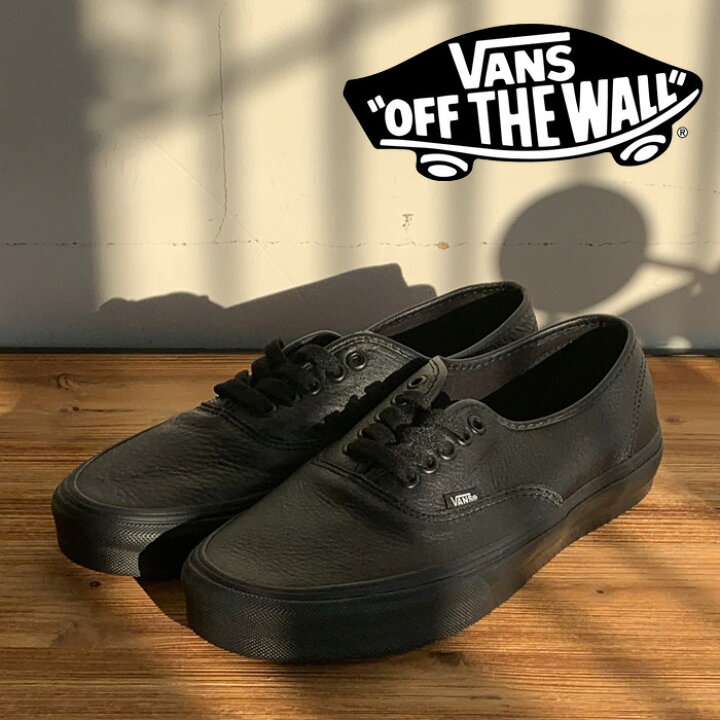 楽天市場】VANS バンズ ヴァンズ AUTHENTIC LEATHER BLACK/BLACK 