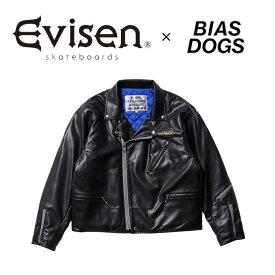 【SALE30%OFF】Evisen Skateboards (エヴィセン スケートボード)BIAS DOGS Super Real LEATHER JKT 【レザージャケット】【エビセン スケートボード Evisen Skateboards ゑ インタープレイ INTERPLAY】【BIAS DOGS】【00008236】【2023AUTUMN/WINTER 新作】