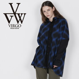 VIRGOwearworks (ヴァルゴウェアワークス) SLANT CHECK SHIRT【シャツ 長袖】【VG-SH-255】【2023 AUTUMN&WINTER】【お取り寄せ商品 キャンセル不可】【VIRGOwearworks ヴァルゴウエアワークス バルゴ】