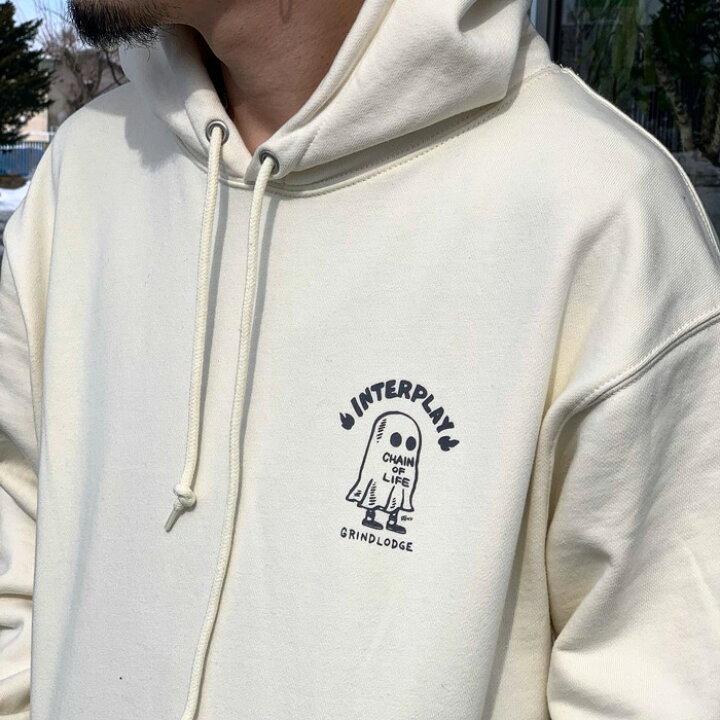 楽天市場】GRINDLODGE × INTERPLAYBAT BALL HOODIE【INTERPLAY 