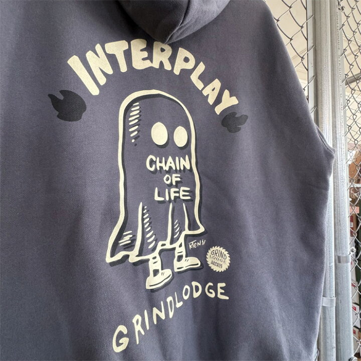 楽天市場】GRINDLODGE × INTERPLAYOBAKE HOODIE【INTERPLAY インター  