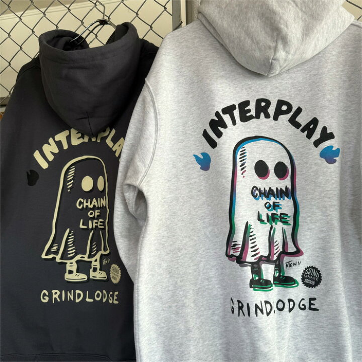 楽天市場】GRINDLODGE × INTERPLAYOBAKE HOODIE【INTERPLAY インター  