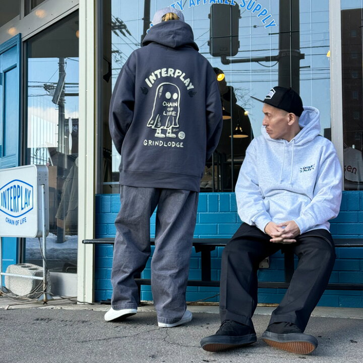 楽天市場】GRINDLODGE × INTERPLAYOBAKE HOODIE【INTERPLAY インター 