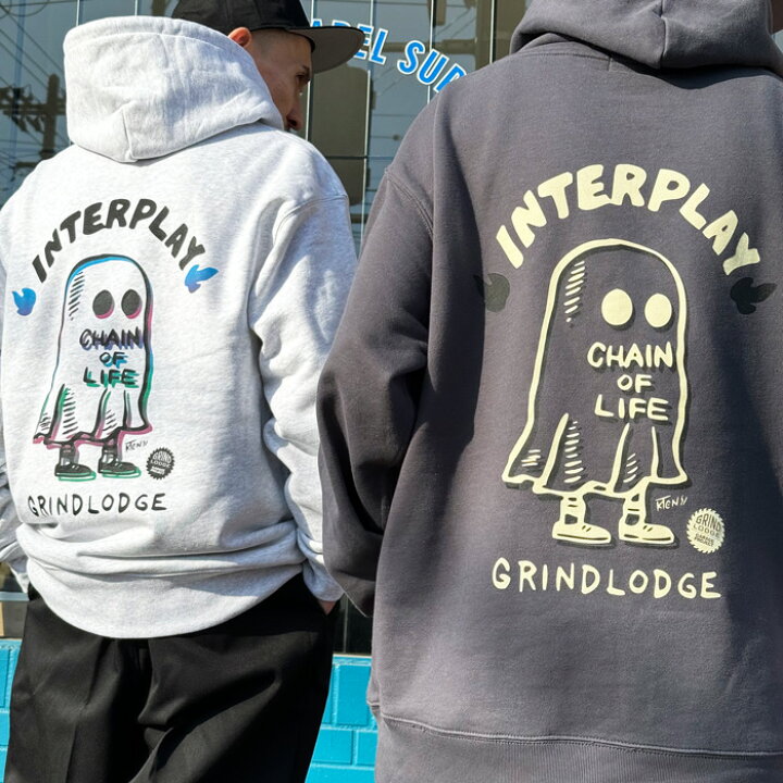 楽天市場】GRINDLODGE × INTERPLAYOBAKE HOODIE【INTERPLAY インター 