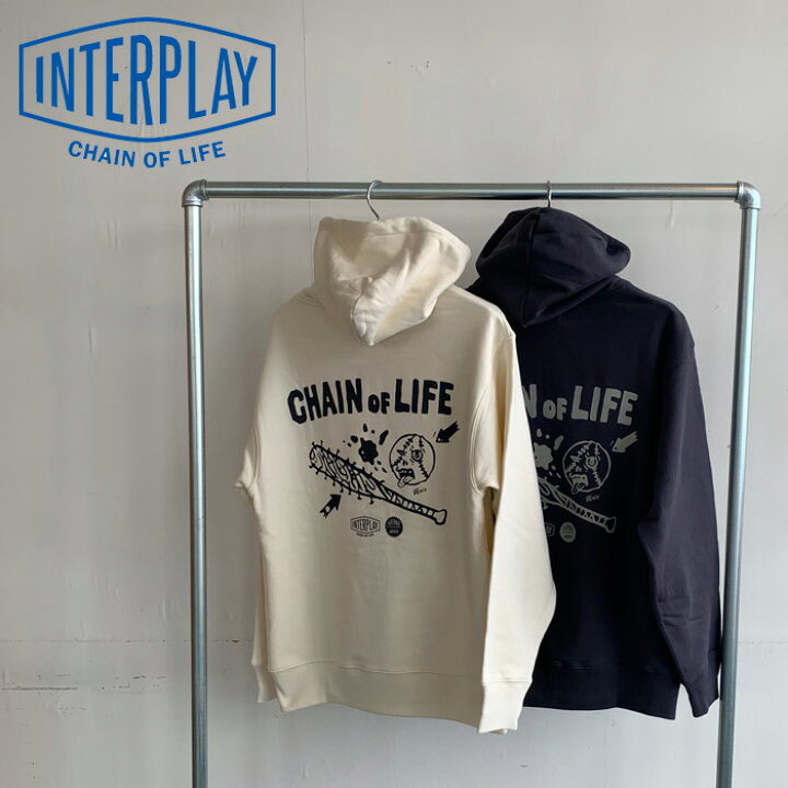 楽天市場】GRINDLODGE × INTERPLAYBAT BALL HOODIE【INTERPLAY 