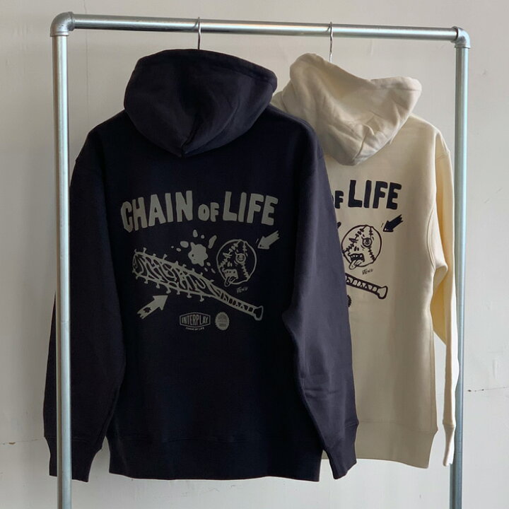 楽天市場】GRINDLODGE × INTERPLAYBAT BALL HOODIE【INTERPLAY 