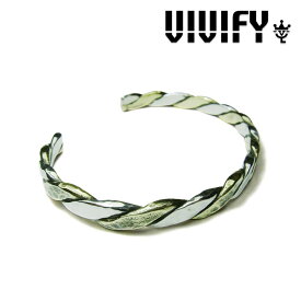 VIVIFY(ヴィヴィファイ）Twist & Press Bangle(Silver x Brass)【職人の完全手作業による逸品】【vivify バングル】【送料無料】
