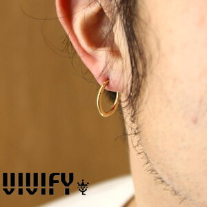VIVIFY(ヴィヴィファイ)k18Gold Hammered Hoop Pierce【オーダーメイド受注生産】【キャンセル不可】【VIVIFY フープピアス】【シルバー ゴールド】【VFP-110】