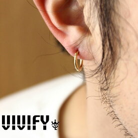 VIVIFY(ヴィヴィファイ）k18Gold Hoop Pierce(S)【オーダーメイド受注生産】【キャンセル不可】【VIVIFY フープピアス】【シルバー ゴールド】【メンズ レディース】【VFP-111】