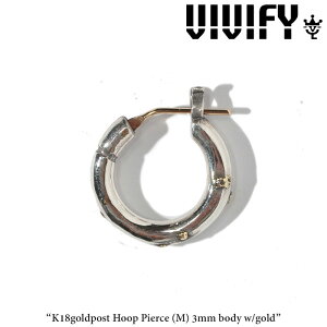 VIVIFY(BBt@C)(rrt@C) K18goldpost Hoop PierceiMj3mm body w/goldyI[_[Ch󒍐YzyLZszyVIVIFY sAXzyVFP-202z