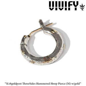 VIVIFY(���B���B�t�@�C)(�r�r�t�@�C) K18goldpost ThreeSides Hammered Hoop Pierce�iM�jw/gold�y�I�[�_�[���C�h�󒍐��Y�z�y�L�����Z���s�z�yVIVIFY �s�A�X�z�yVFP-204�z