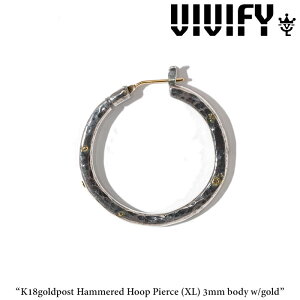 VIVIFY(BBt@C)(rrt@C)K18goldpost Hammered Hoop PierceiXLj3mm body w/goldyI[_[Ch󒍐YzyLZszyI[_[Ch sAXzyVFP-219z
