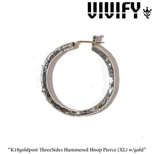 VIVIFY(���B���B�t�@�C)(�r�r�t�@�C)K18goldpost ThreeSides Hammered Hoop Pierce�iXL�jw/gold�y�I�[�_�[���C�h�󒍐��Y�z�y�L�����Z���s�z�y�I�[�_�[���C�h �s�A�X�z�yVFP-220�z