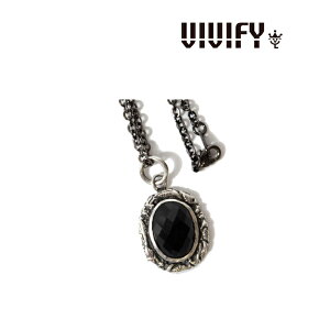 VIVIFY(BBt@CjIvied Frame Stone Setting Necklace/CheckerCutOnyxyI[_[Ch󒍐YzyLZszylbNX y_gzyVFN-151z