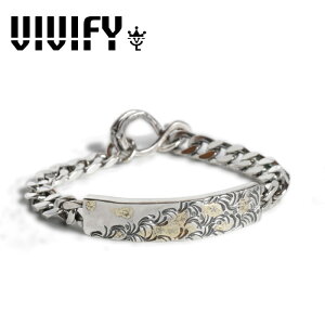VIVIFY(���B���B�t�@�C)(�r�r�t�@�C)Arabesque Back Hallmarks ID Bracelet w/gold�yVIVIFY �u���X���b�g�z�yVFB-192�z�y�I�[�_�[���C�h �n���h���C�h �󒍐��Y�z�y�L�����Z���s�z